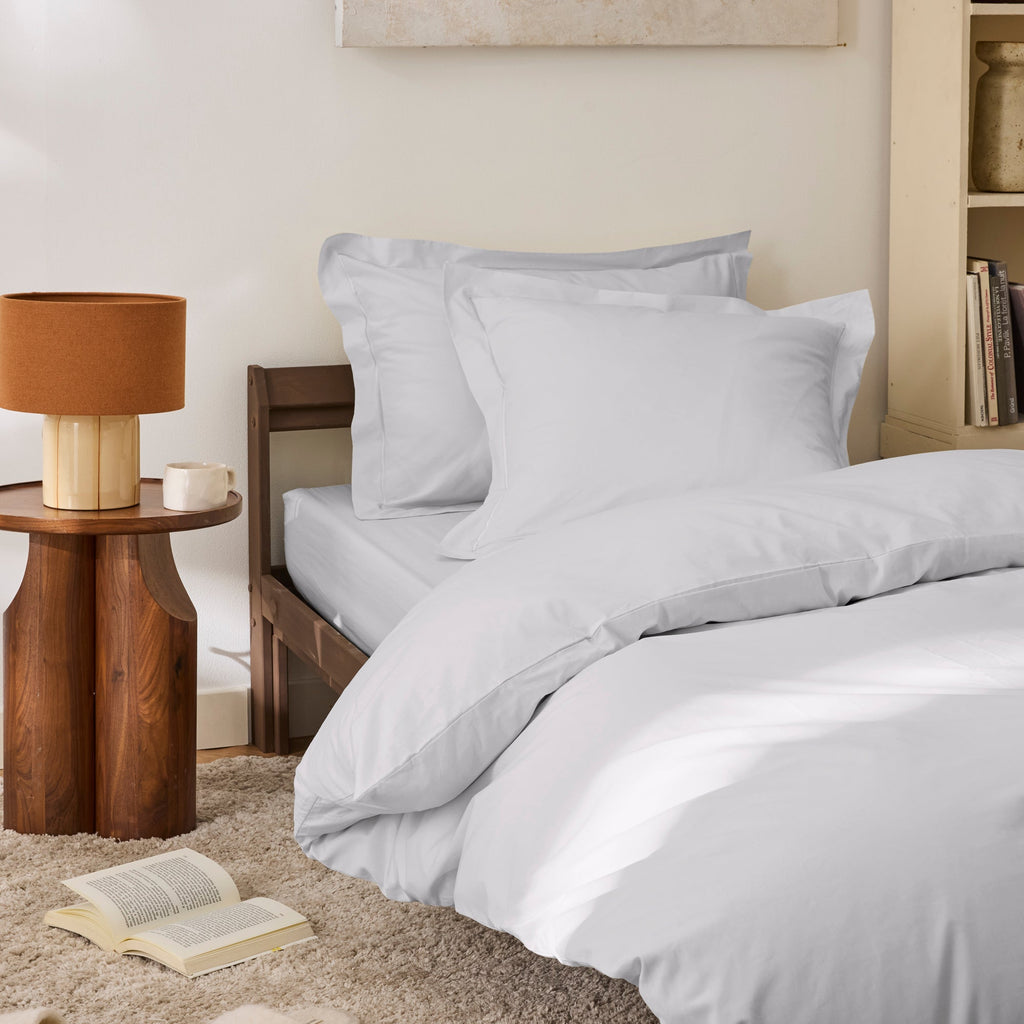Drap Housse - 100% Percale Coton - Perle