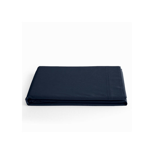 Drap Plat - 100% Coton - Bleu Nuit