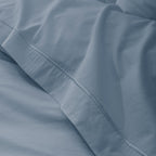 Drap Plat - 100% Percale Coton - Bleu Jean