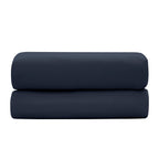 Drap Plat "Prestige" - Satin De Coton - Bleu Velours