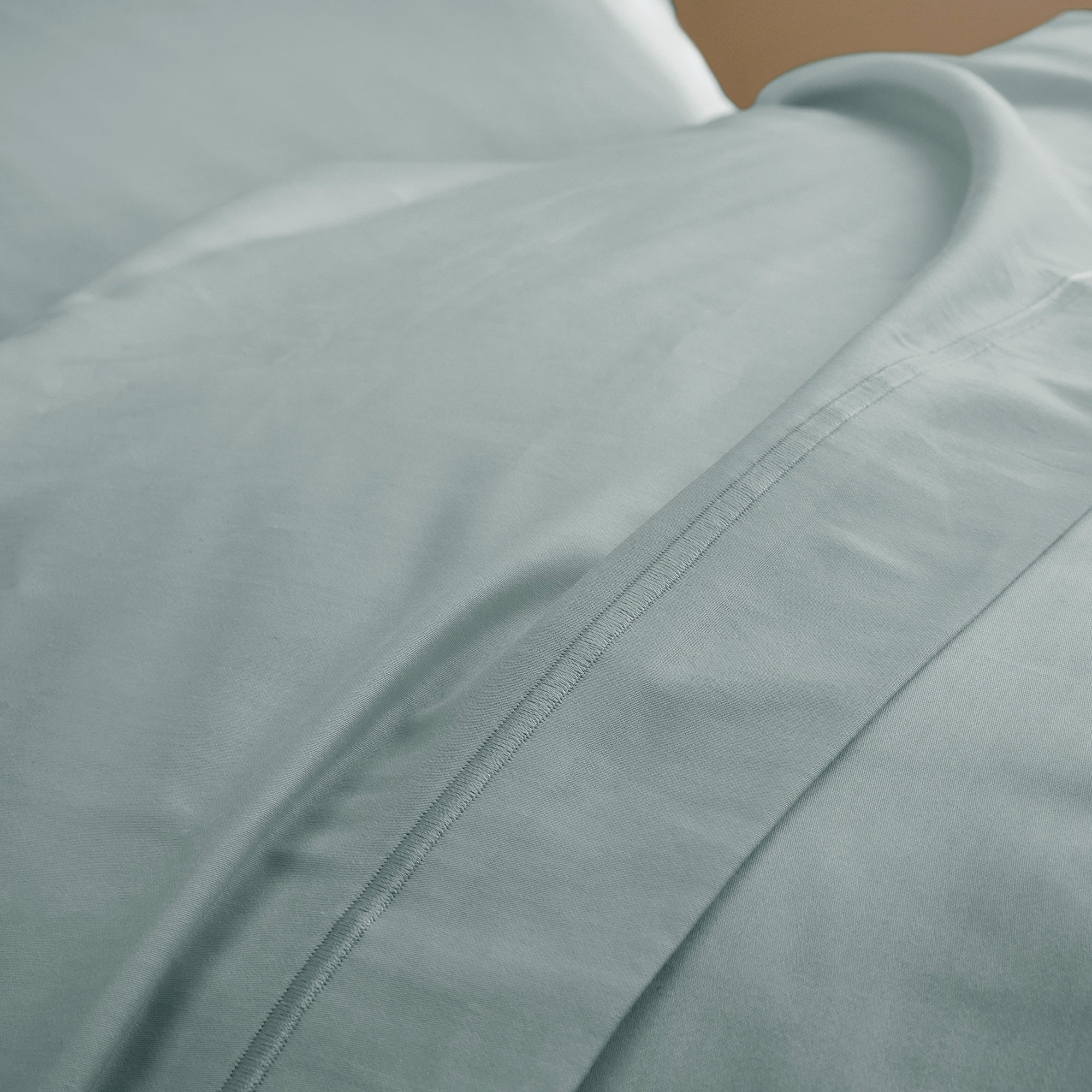 Drap Plat "Prestige" - Satin De Coton - Celadon