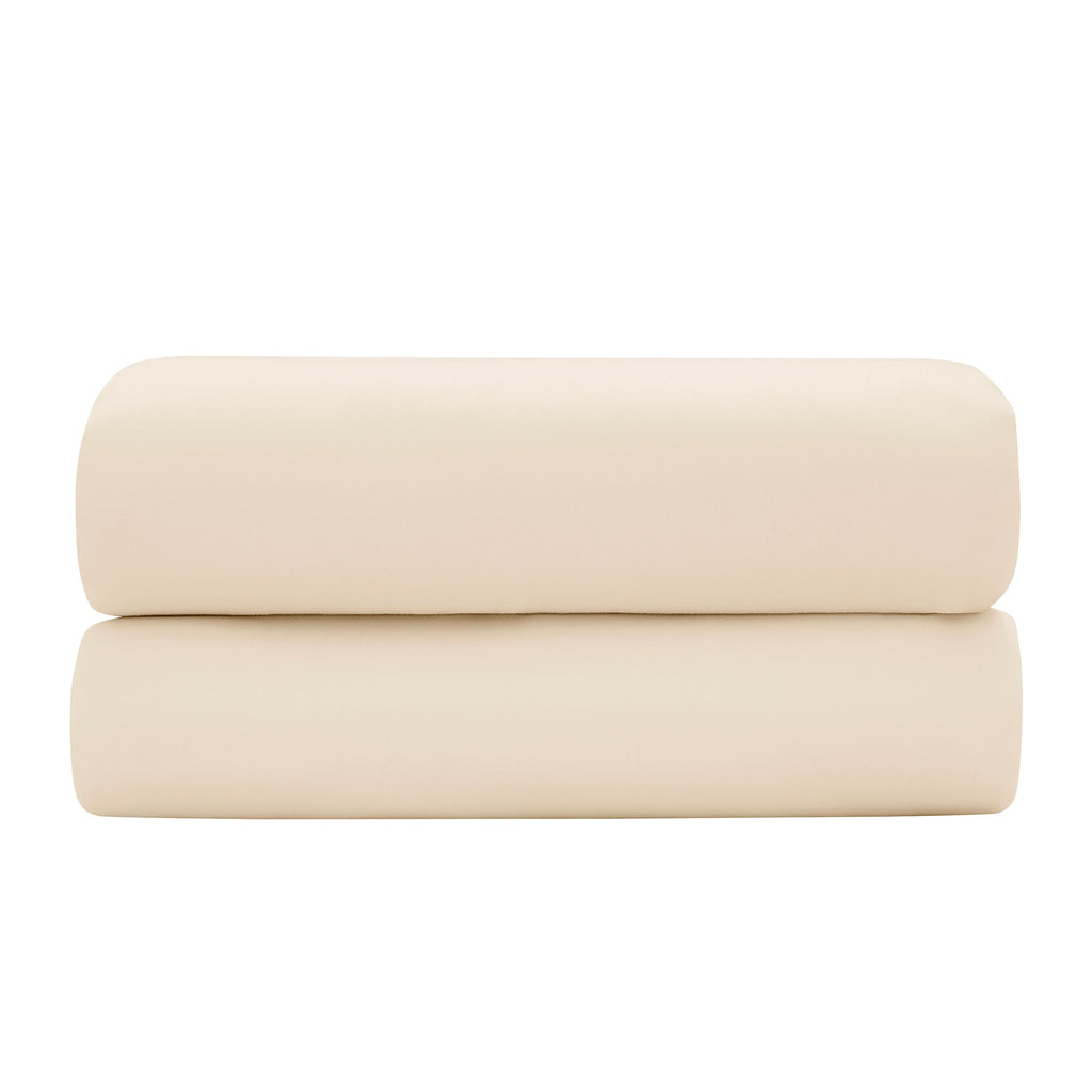 Drap Plat "Prestige" - Satin De Coton - Creme