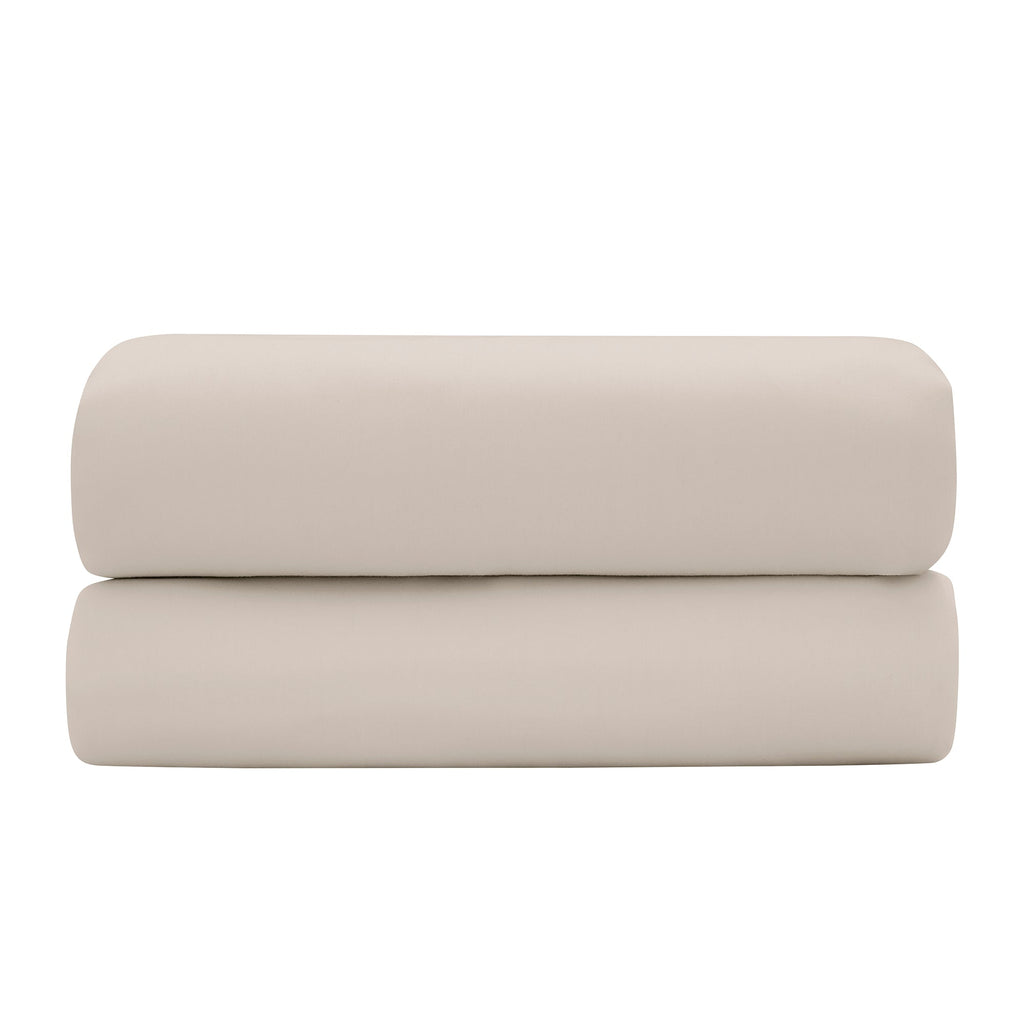 Drap Plat "Prestige" - Satin De Coton - Sable