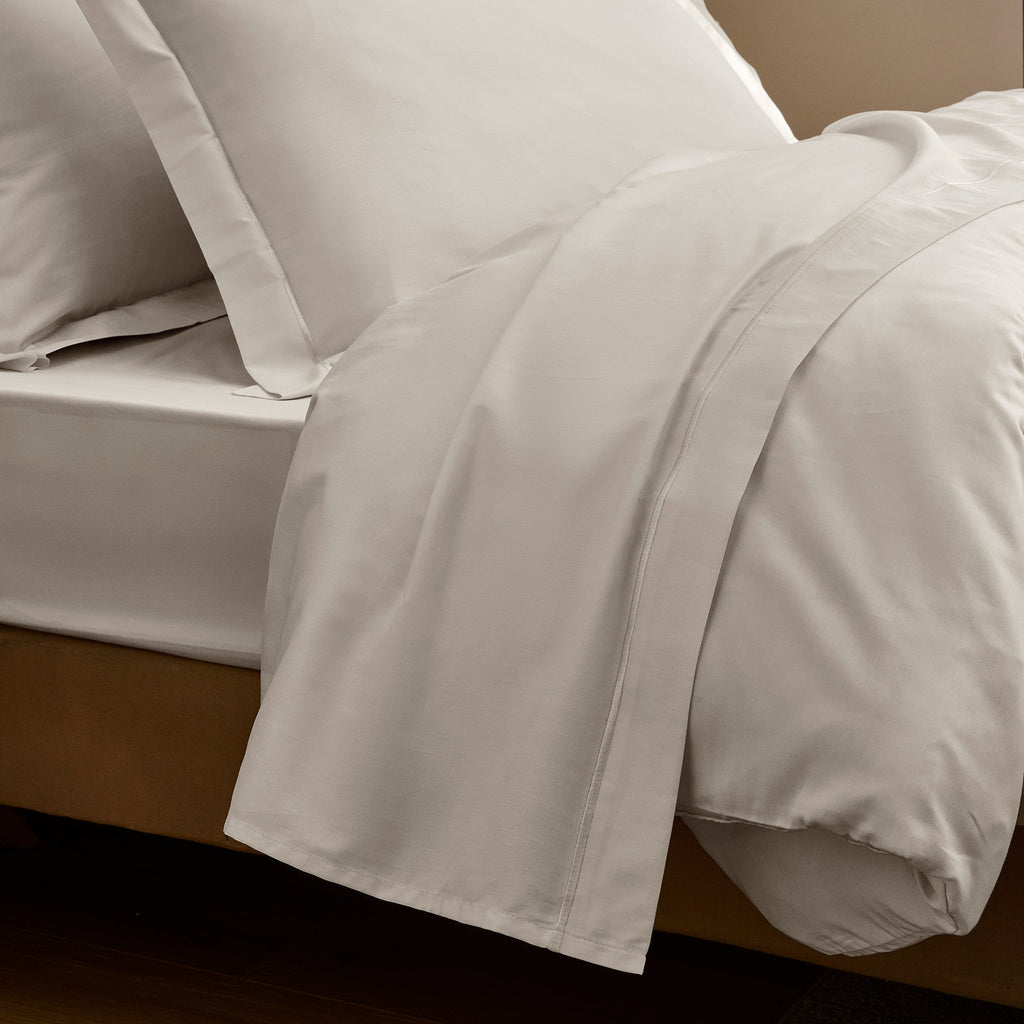 Drap Plat "Prestige" - Satin De Coton - Sable