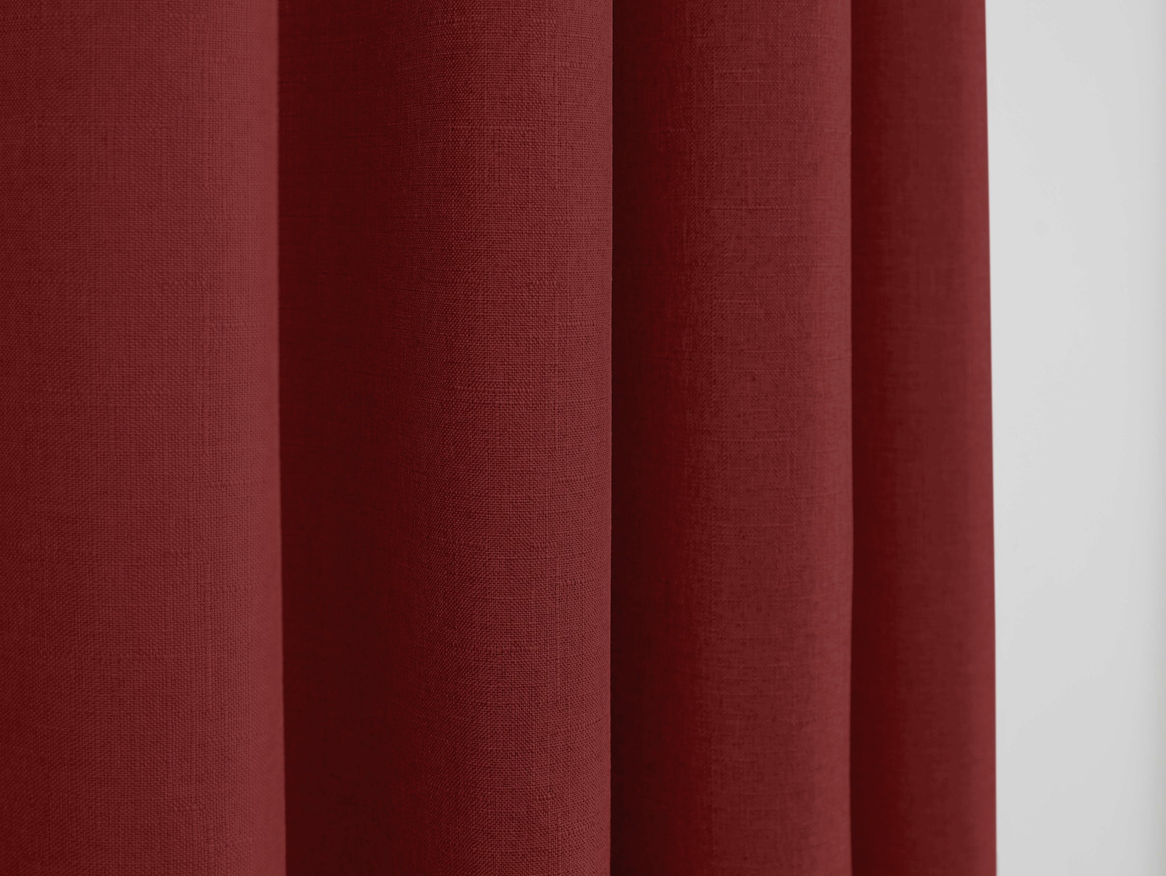 Rideaux - Effet Lin - Cerise