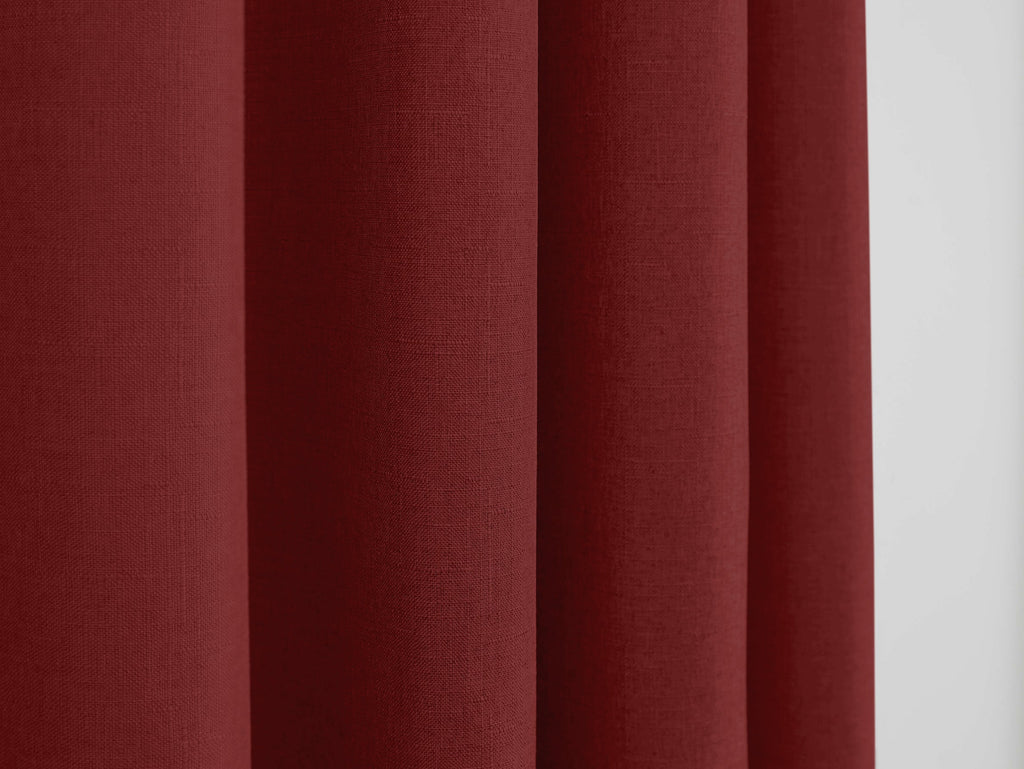 Rideaux - Effet Lin - Cerise