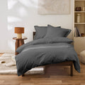 Housse De Couette - 100% Percale Coton - Ardoise