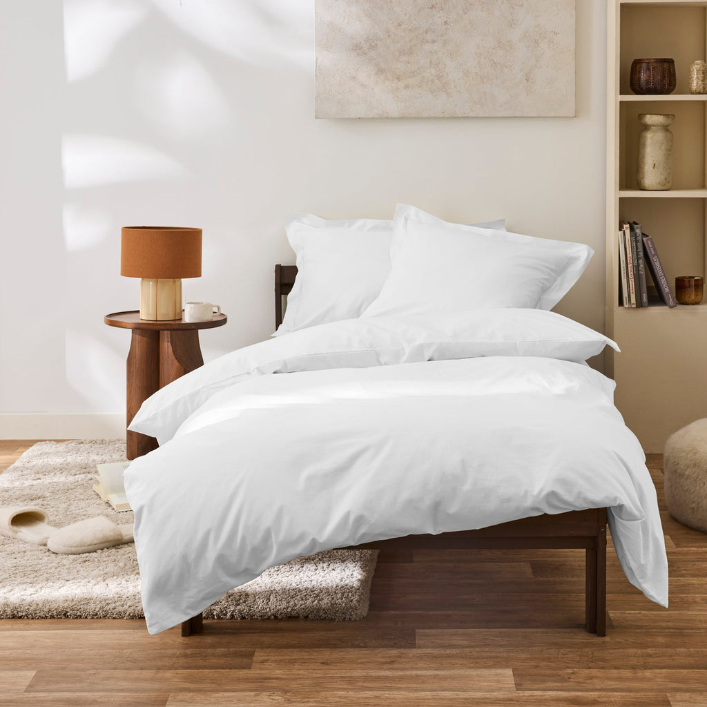 Housse De Couette - 100% Percale Coton - Neige