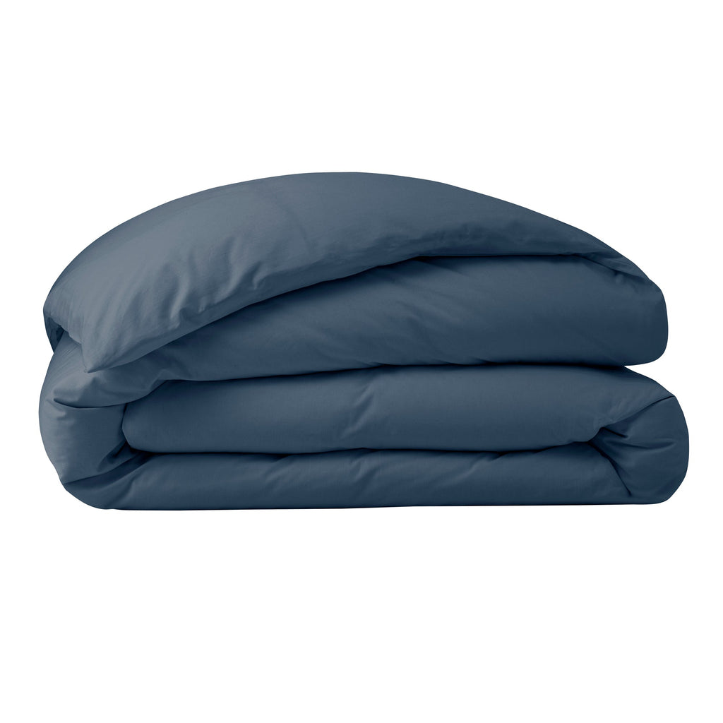 Housse De Couette - 100% Percale Coton - Bleu Encre
