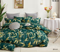 Parure De Couette - Percale De Coton - Midnight Leaf