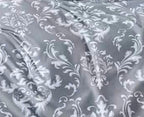 Parure De Couette Imprimé Double Face + 2 Taies D'Oreiller Volant Plat Piqué - 100% Percale Pur Coton Peigné
