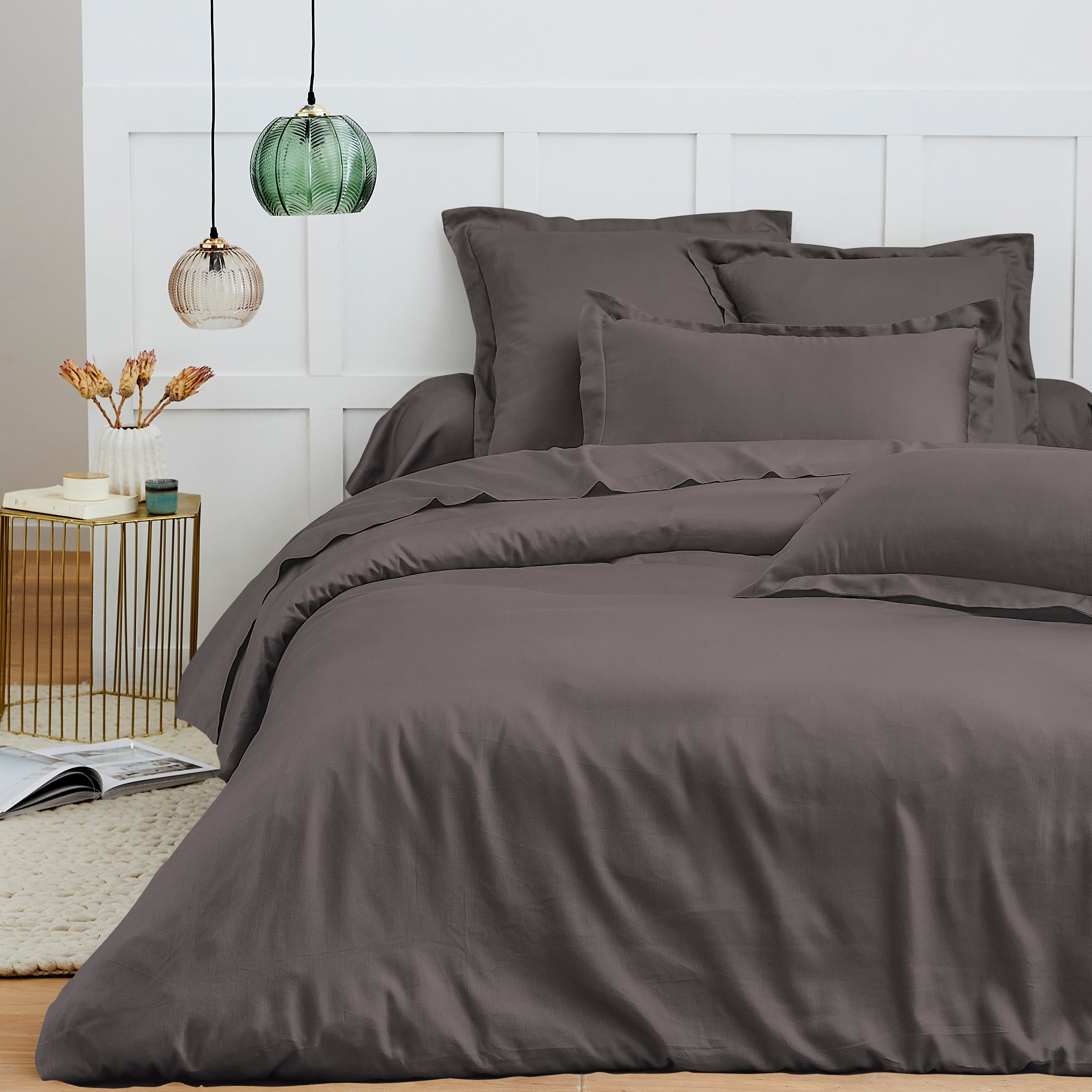 Housse De Couette - 100% Coton - Ardoise