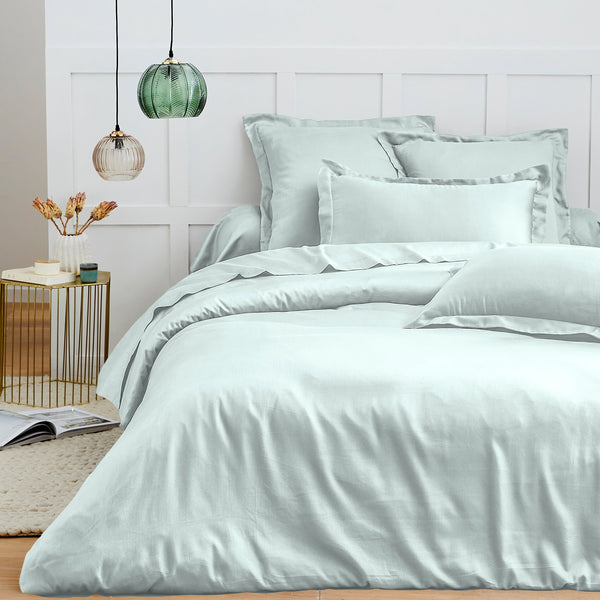 Housse De Couette - 100% Coton - Menthe