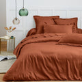 Housse De Couette - 100% Coton - Paprika