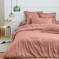 Housse De Couette - 100% Coton - Vieux Rose