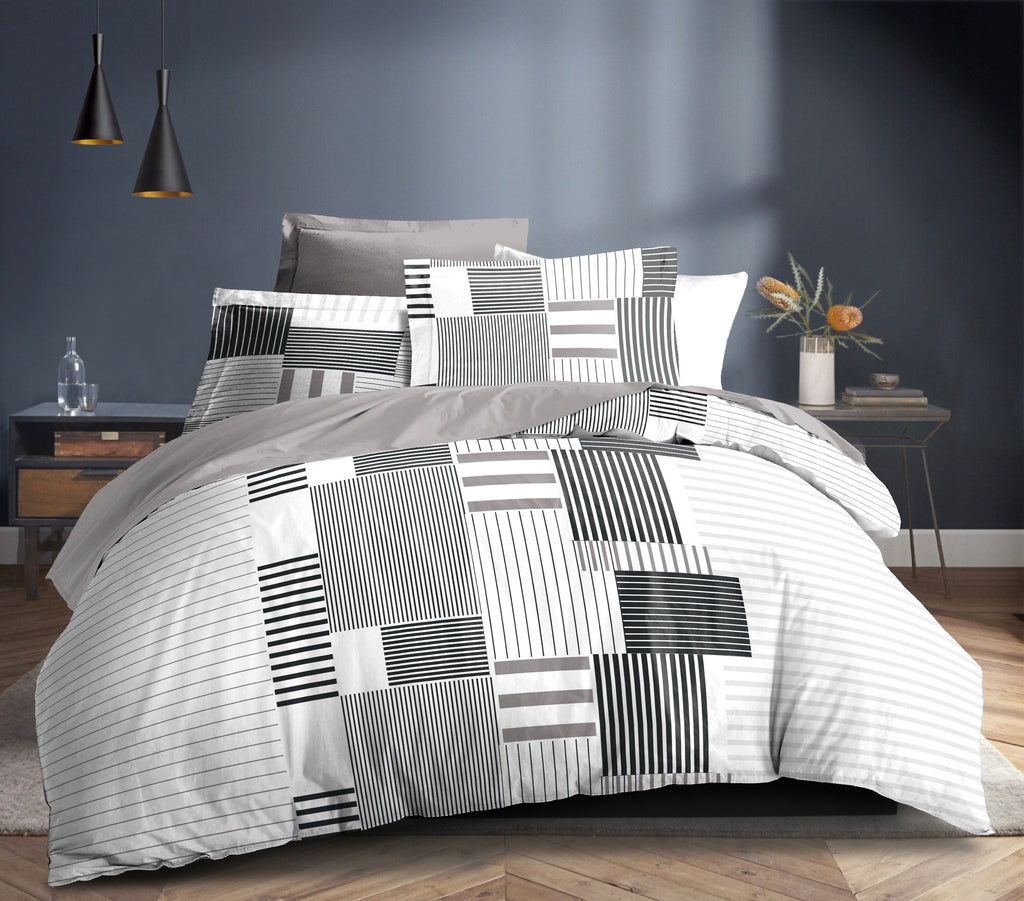 Parure De Couette 3 Pièces - Louna - Aby Gris