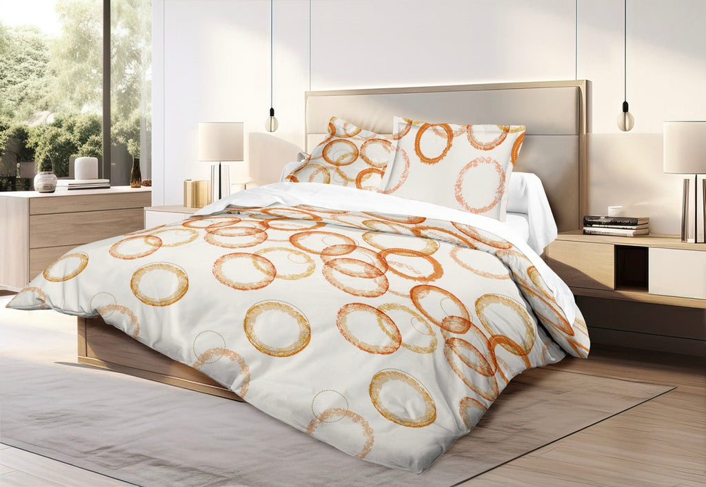 Parure De Couette 3 Pièces - Louna - Circle Orange