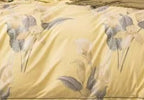Parure De Couette Imprimé Double Face + 2 Taies D'Oreiller Volant Plat Piqué - 100% Percale Pur Coton Peigné