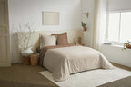 Parure De Couette 2 Pièces - 100% Coton - Sable/Taupe