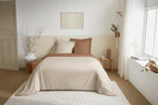 Parure De Couette 3 Pièces - 100% Coton - Sable/Taupe