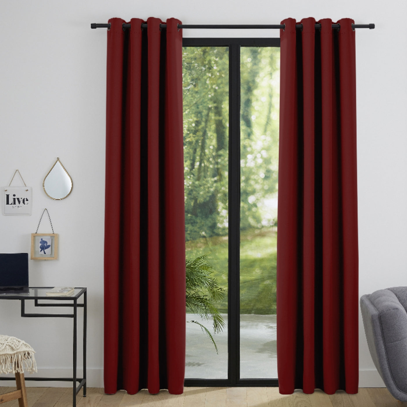 Rideaux Occultants - 100% Polyester - Lie De Vin