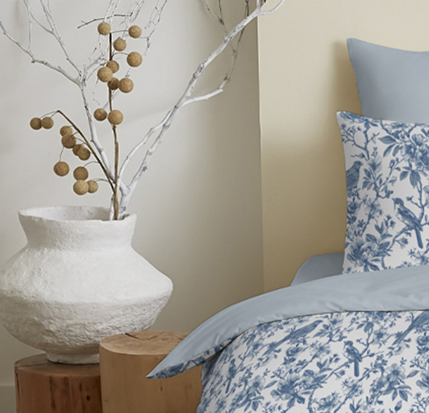 Pack Complet Imprimé (Housse De Couette + Taie(s) + Drap Housse) - 100% Coton 57 Fils - Berangere Bleu