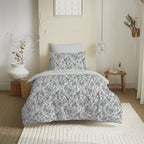 Pack Complet Imprimé (Housse De Couette + Taie(s) + Drap Housse) - 100% Coton 57 Fils - Berangere Nuage