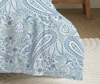 Pack Complet Imprimé (Housse De Couette + Taie(s) + Drap Housse) - 100% Coton 57 Fils - Cashemire Bleu