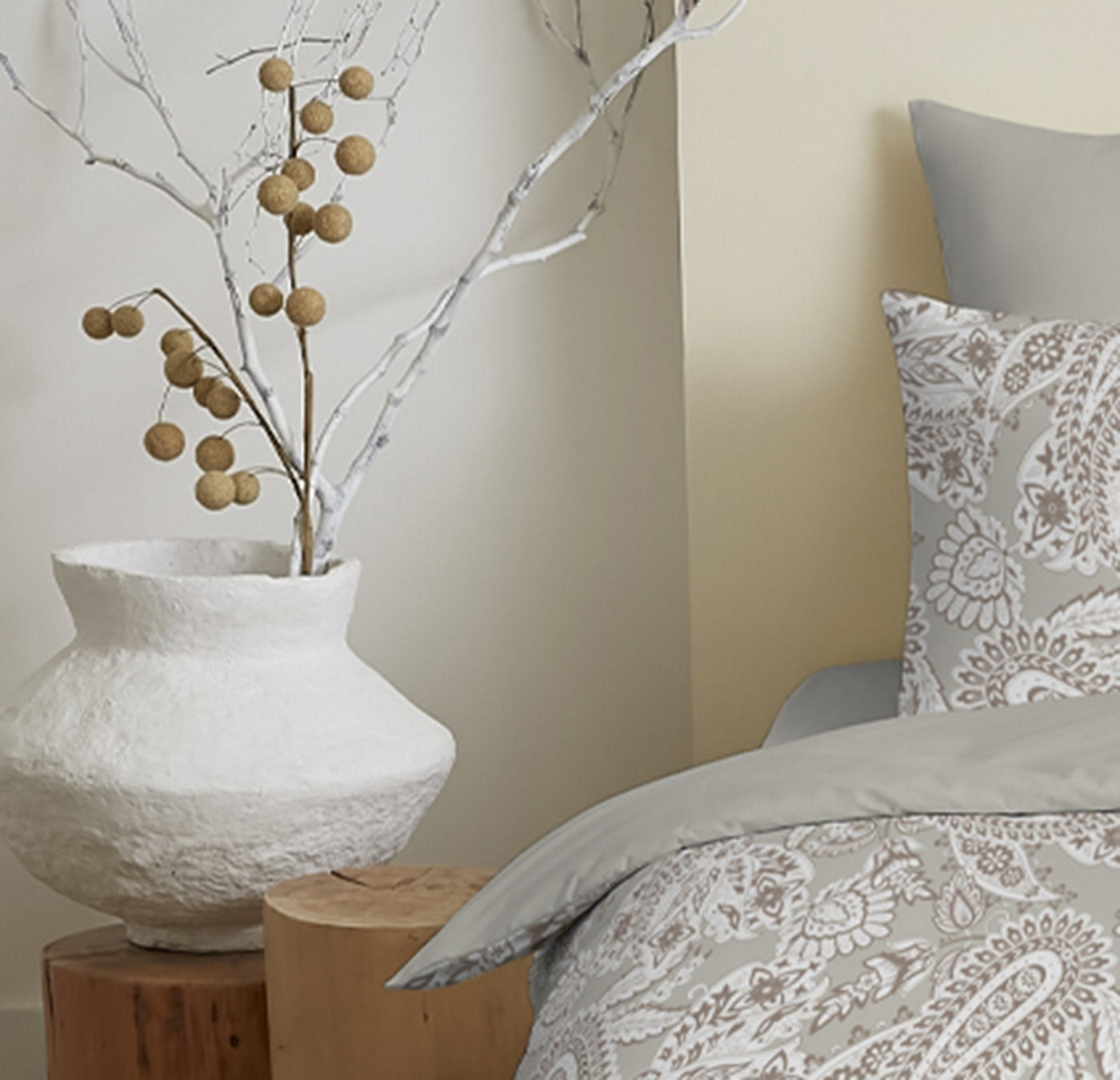 Pack Complet Imprimé (Housse De Couette + Taie(s) + Drap Housse) - 100% Coton 57 Fils - Cashemire Naturel