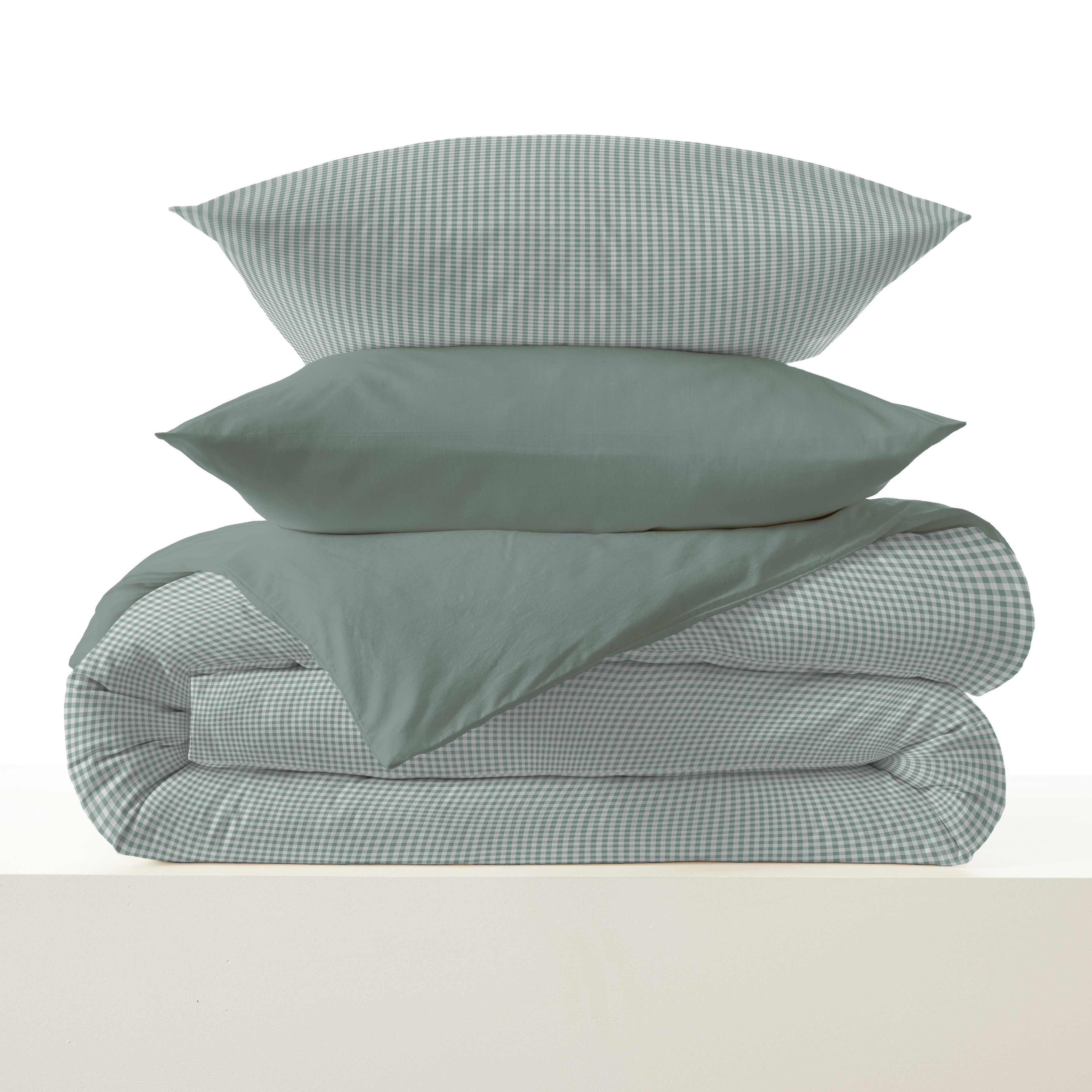 Pack Housse De Couette - 100% Coton - Gabrielle Sauge