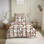 Pack Complet Imprimé (Housse De Couette + Taie(s) + Drap Housse) - 100% Coton 57 Fils - Mykonos Syenne