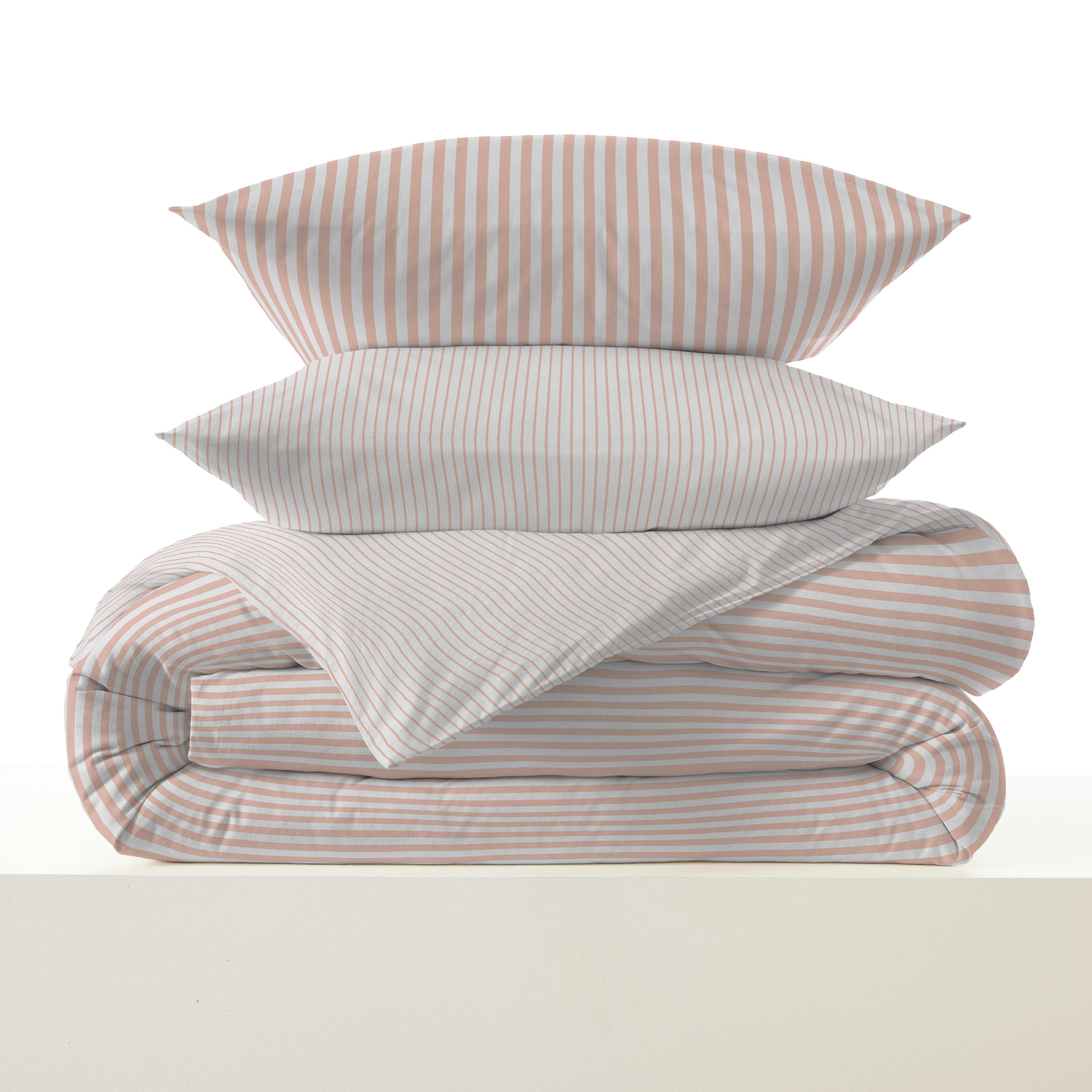Pack Housse De Couette - 100% Coton - Palerme Blush