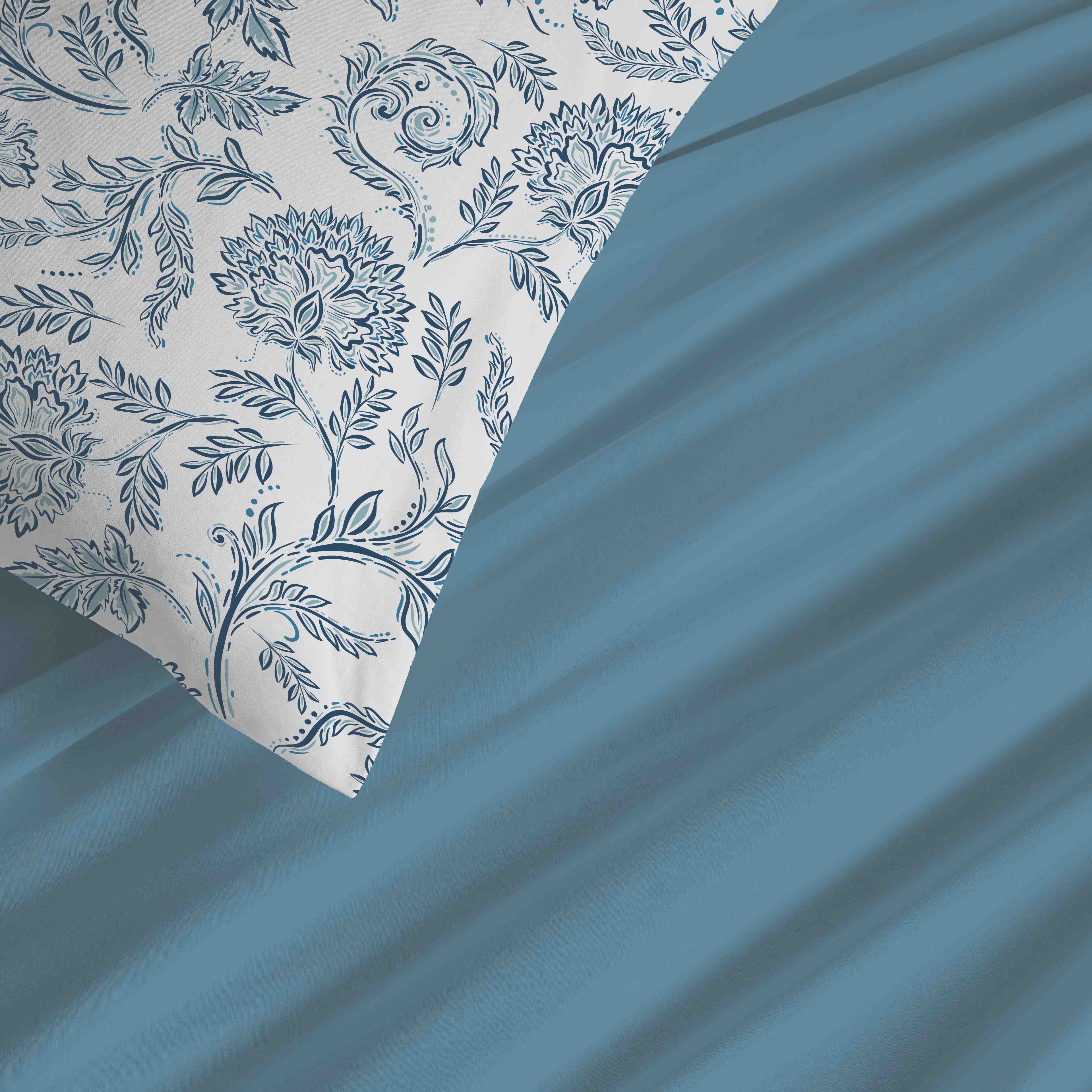 Pack Housse De Couette - 100% Coton - Salma Bleu
