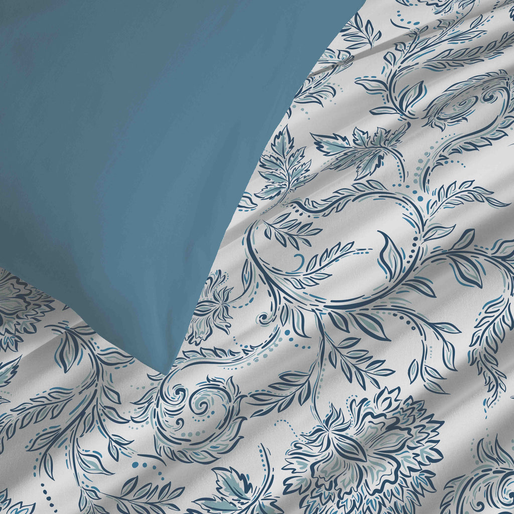 Pack Housse De Couette - 100% Coton - Salma Bleu