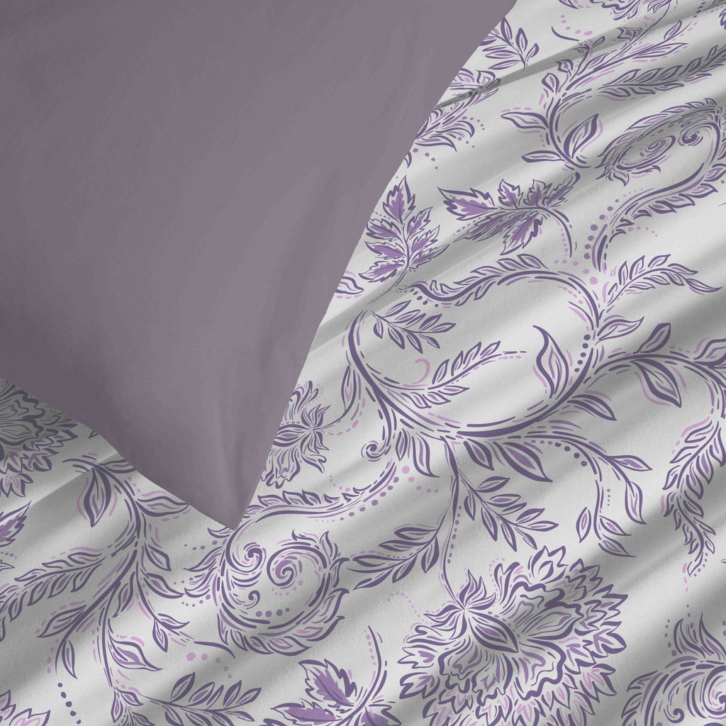 Pack Housse De Couette - 100% Coton - Salma Lavande