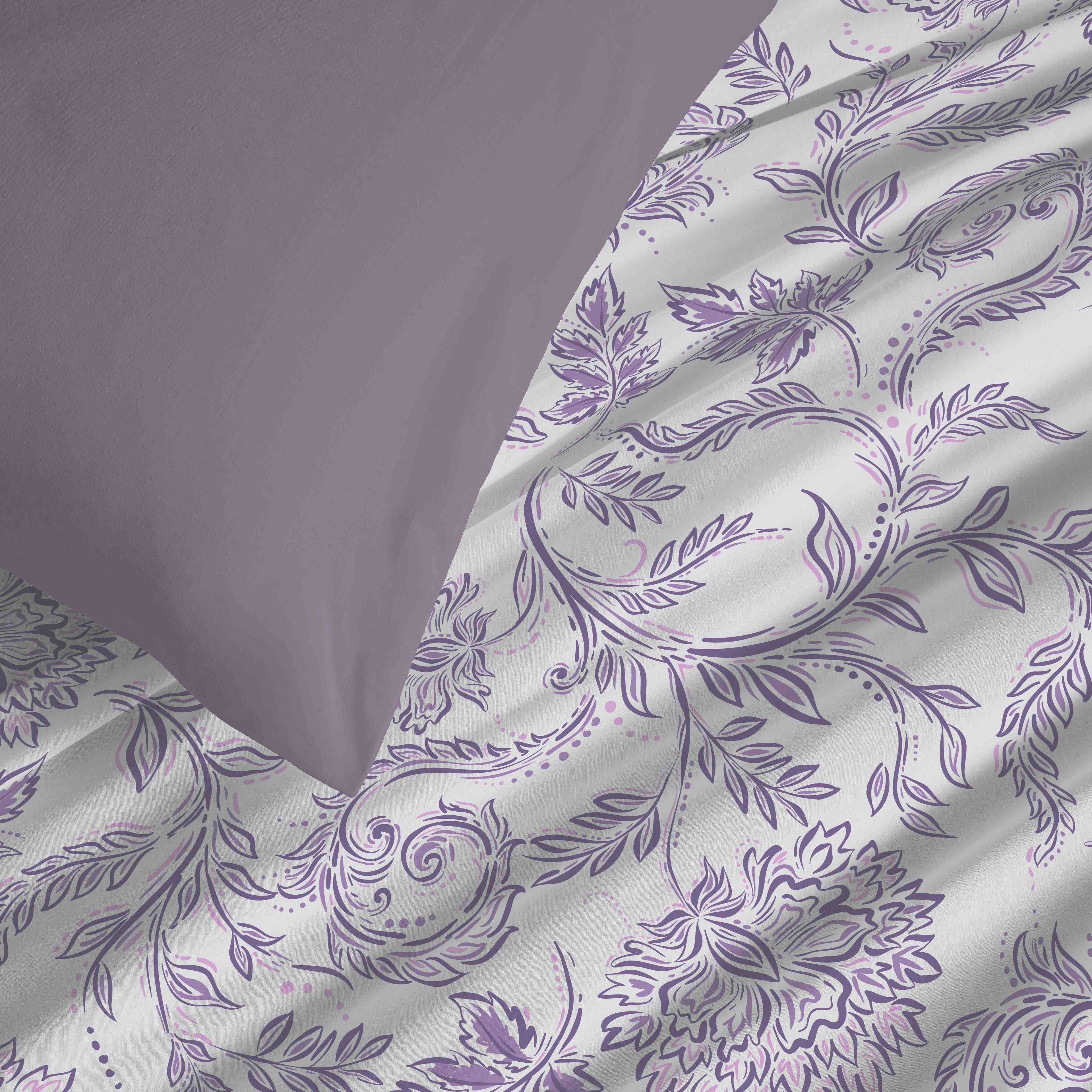 Pack Housse De Couette - 100% Coton - Salma Lavande