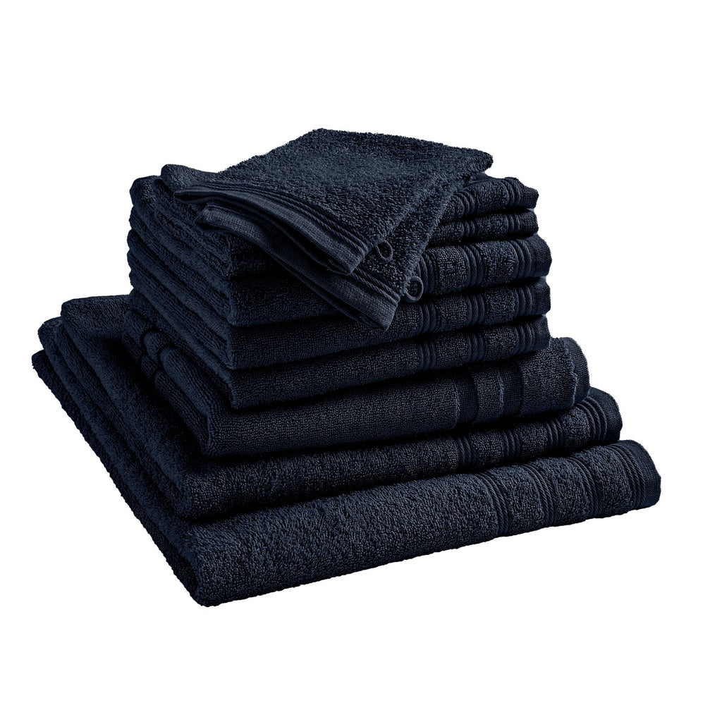 Pack Éponge "Spa" - 100% Coton - Bleu Nuit