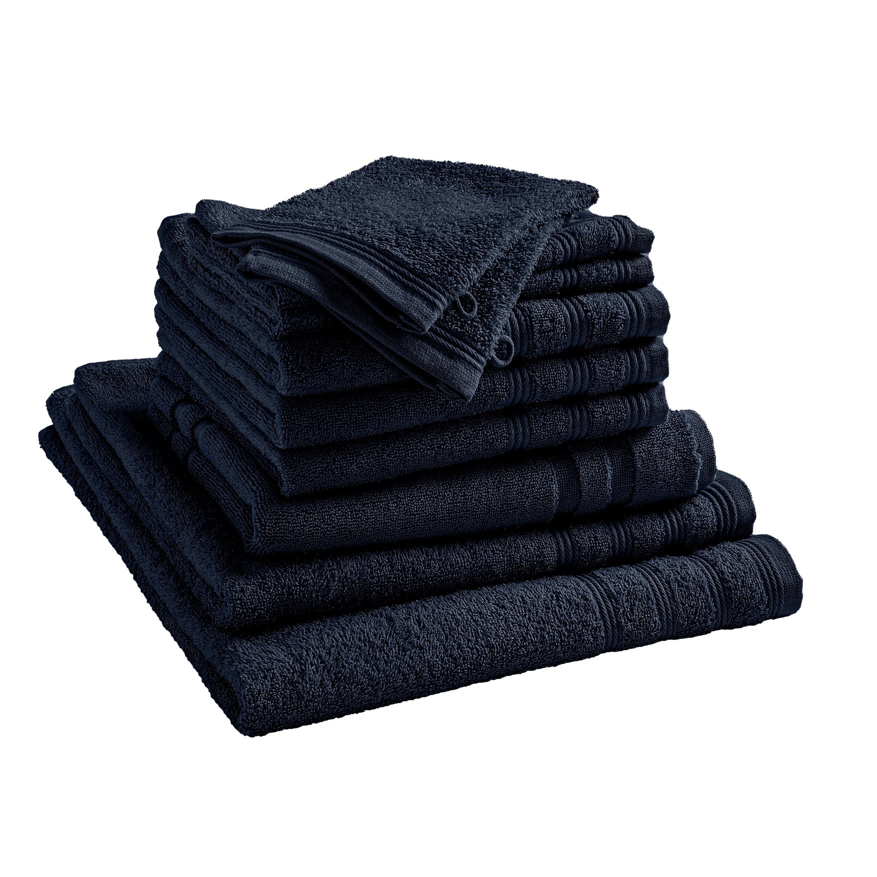Pack Éponge "Spa" - 100% Coton - Bleu Nuit