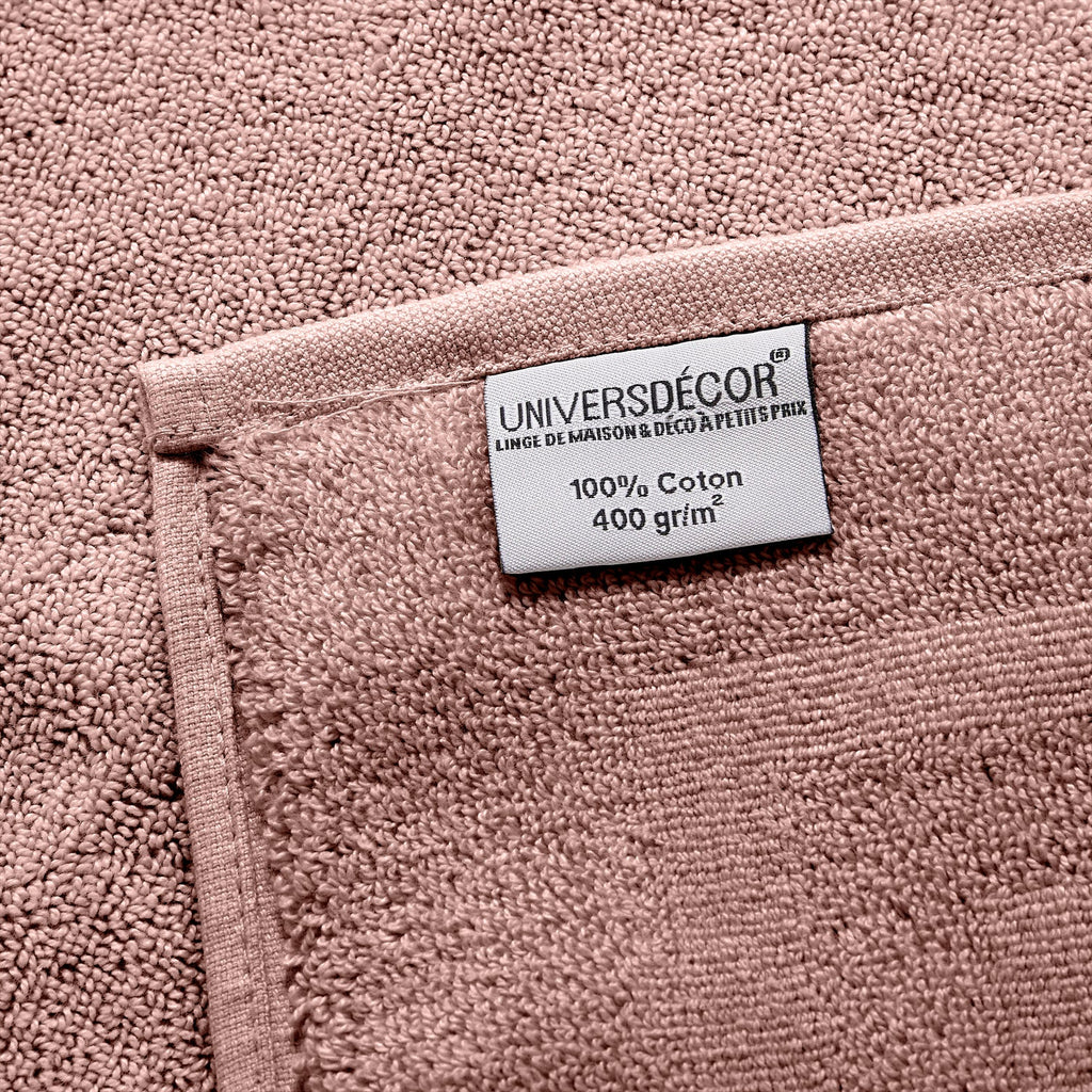 Pack Éponge "Spa" - 100% Coton - Vieux Rose