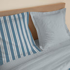 Parure De Draps 4 Pièces Pour Lit - 100% Coton - Florence Denim