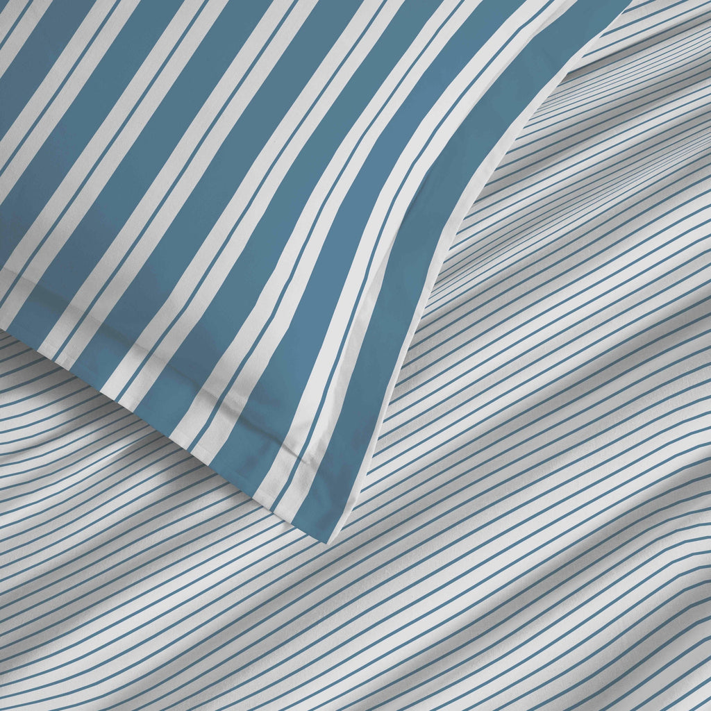 Parure De Draps 4 Pièces Pour Lit - 100% Coton - Florence Denim