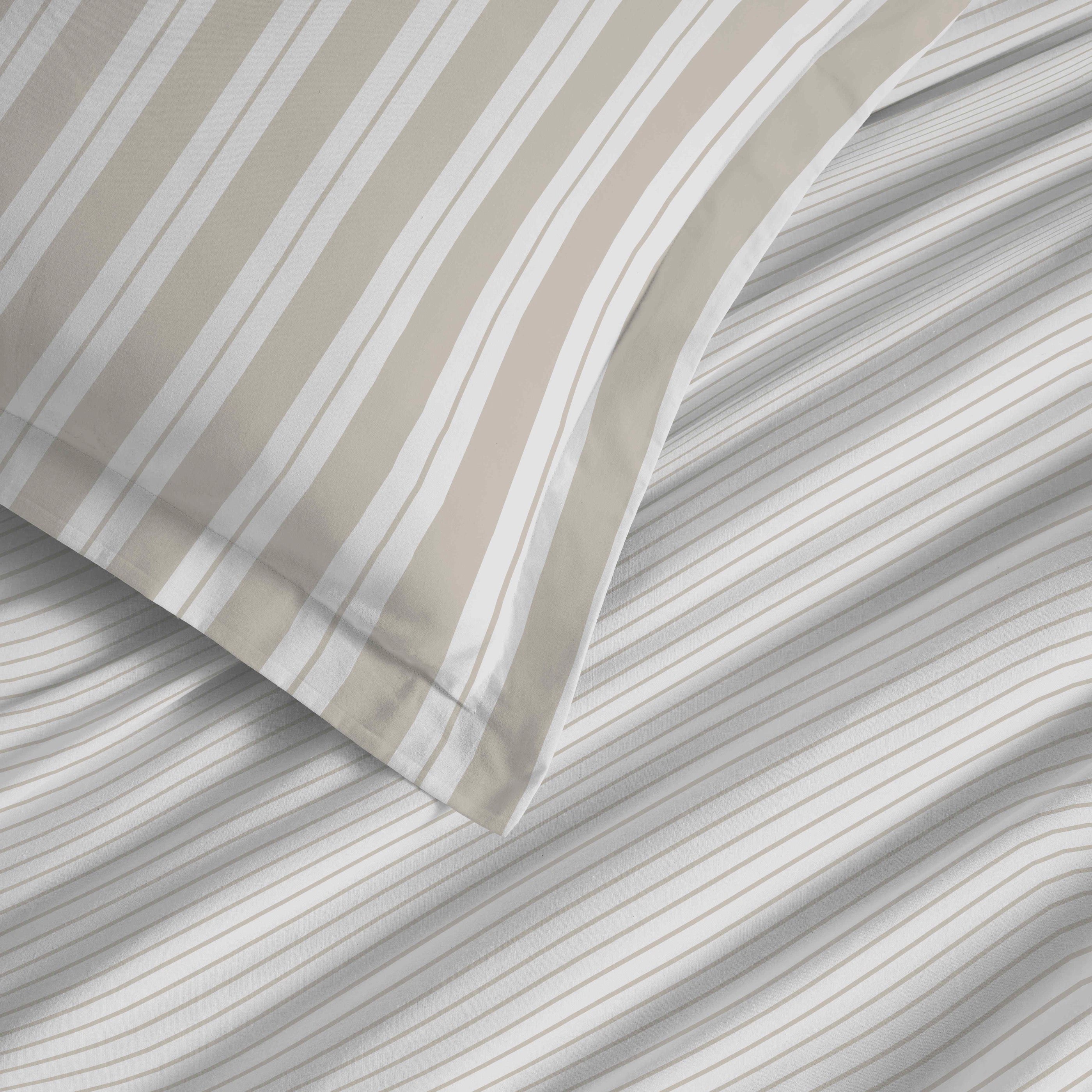 Parure De Draps 4 Pièces Pour Lit - 100% Coton - Florence Naturel