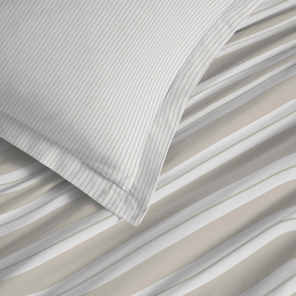 Parure De Draps 4 Pièces Pour Lit - 100% Coton - Florence Naturel
