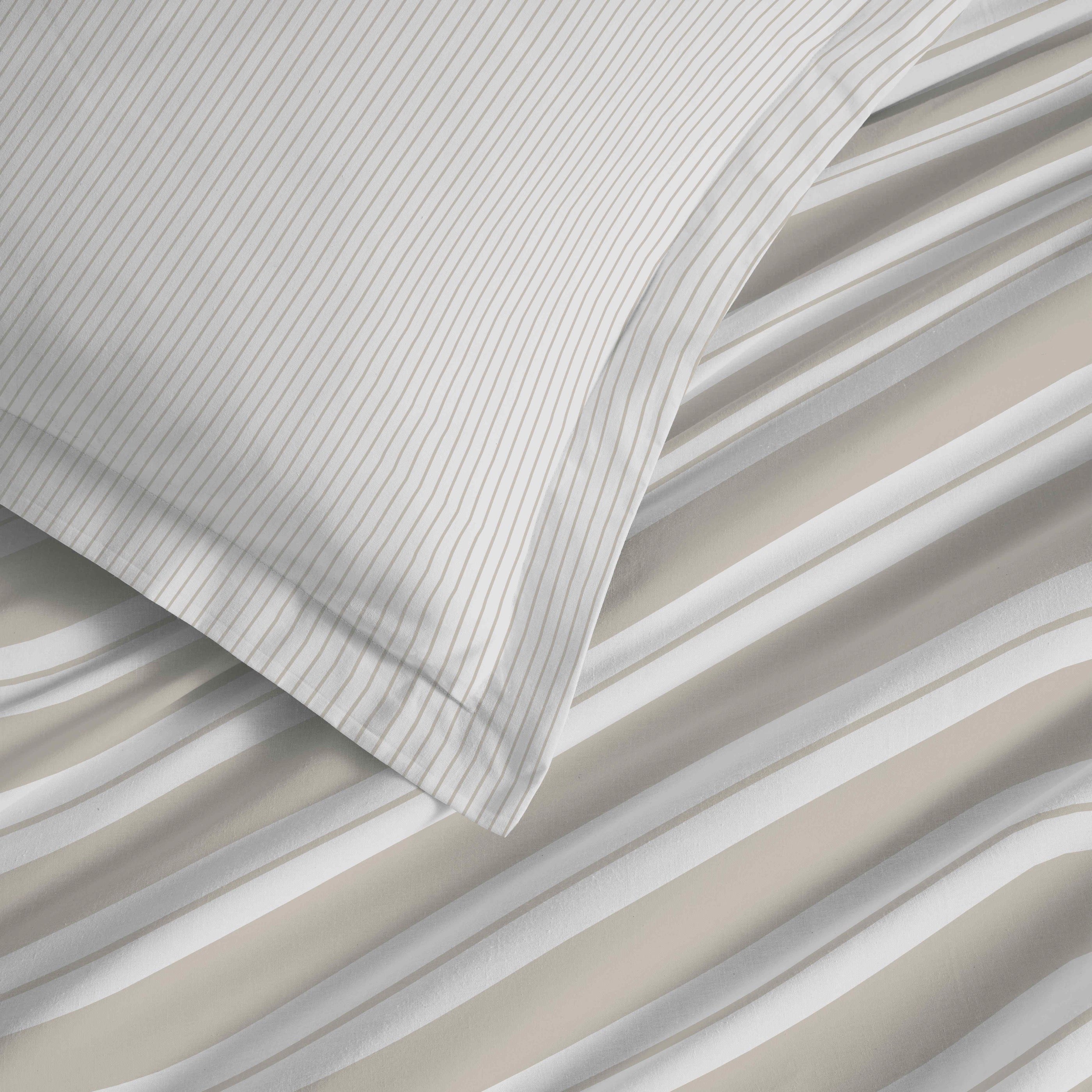Parure De Draps 4 Pièces Pour Lit - 100% Coton - Florence Naturel