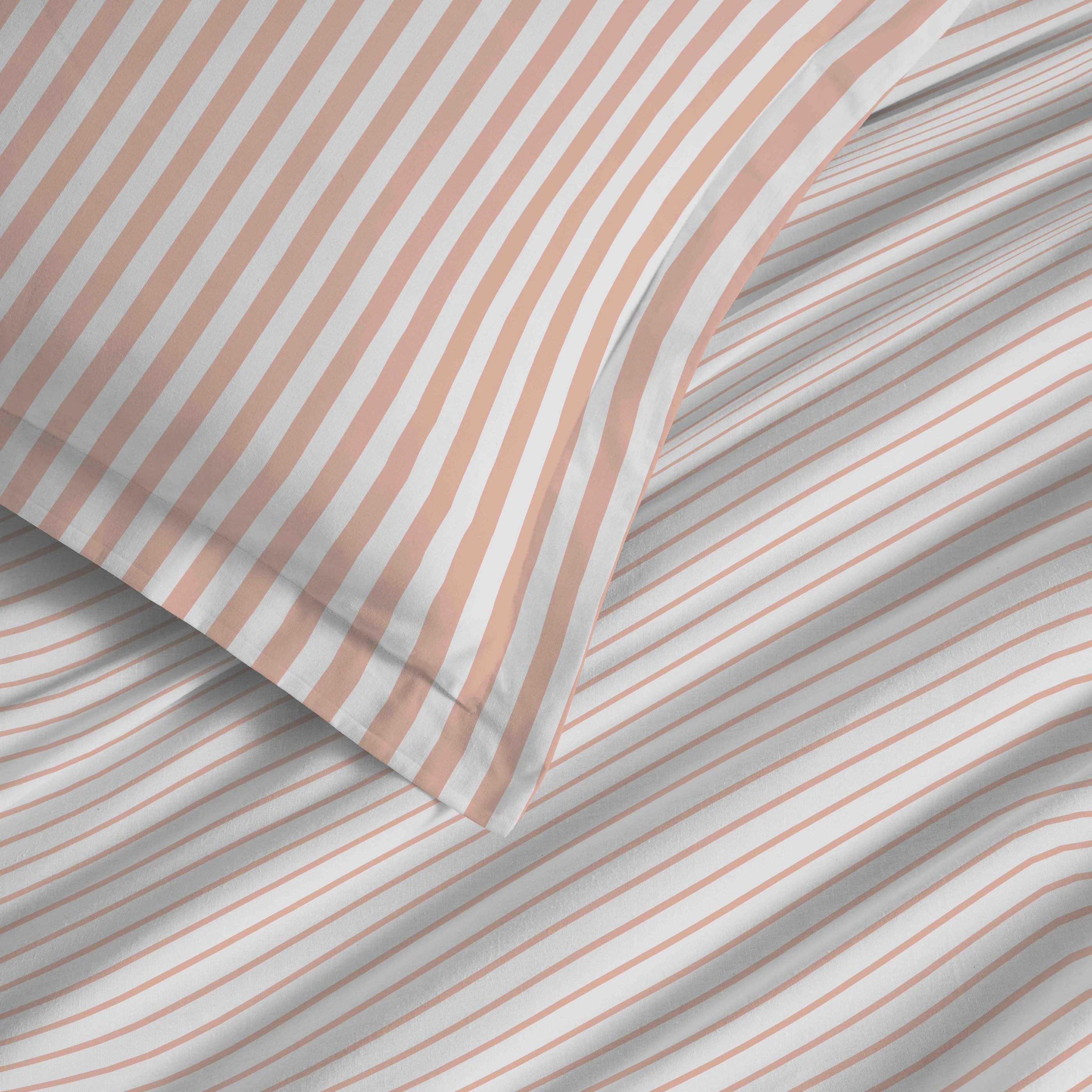 Parure De Draps 4 Pièces Pour Lit - 100% Coton - Palerme Blush