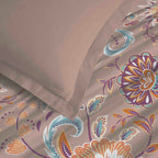 Parure De Draps 4 Pièces Pour Lit Grande Largeur - 100% Coton - Bergame Nude
