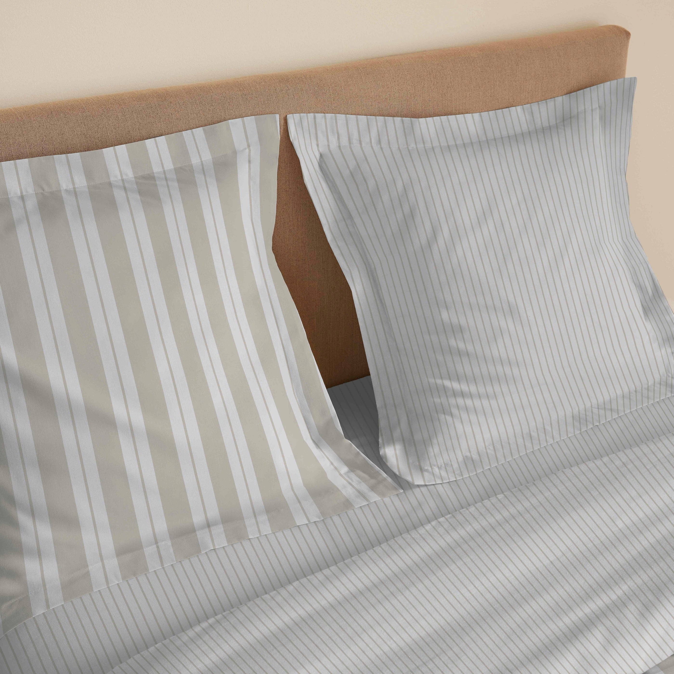 Parure De Draps 4 Pièces Pour Lit Grande Largeur - 100% Coton - Florence Naturel