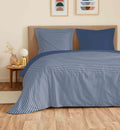 Parure De Draps 4 Pièces Pour Lit Grande Largeur - 100% Coton - Gabrielle Marine
