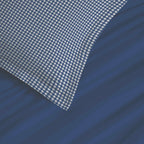 Parure De Draps 4 Pièces Pour Lit Grande Largeur - 100% Coton - Gabrielle Marine