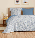 Parure De Draps 4 Pièces Pour Lit Grande Largeur - 100% Coton - Louise Bleu